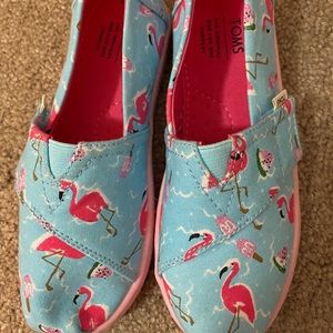 Toms girls flamingo shoes